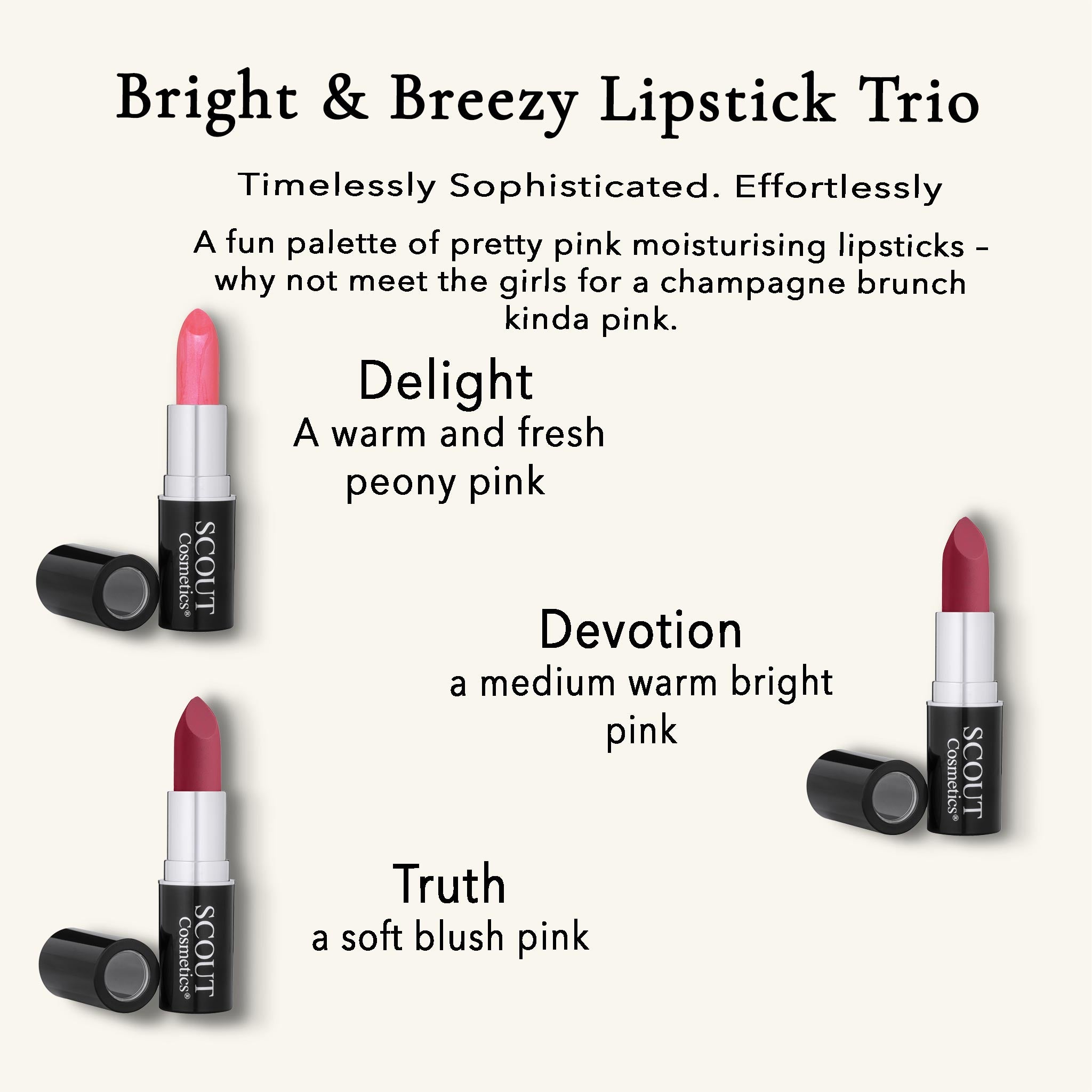 Bright & Breezy Pinks Lipstick Trio