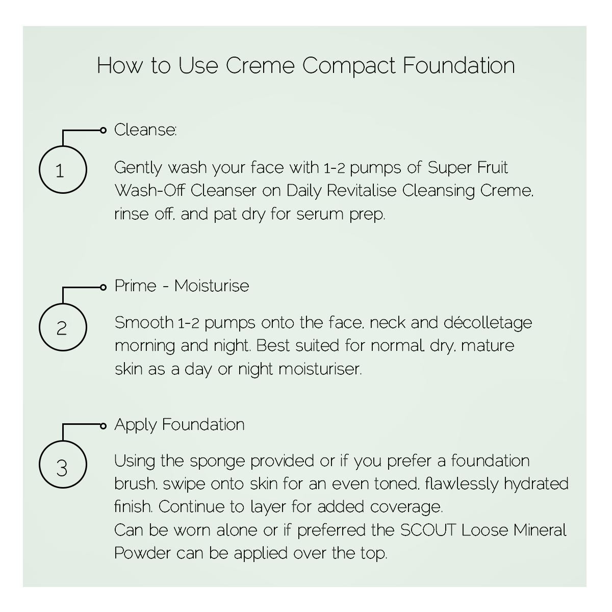 Crème Compact Foundation with Vitamin E, Jojoba & Shea Butter