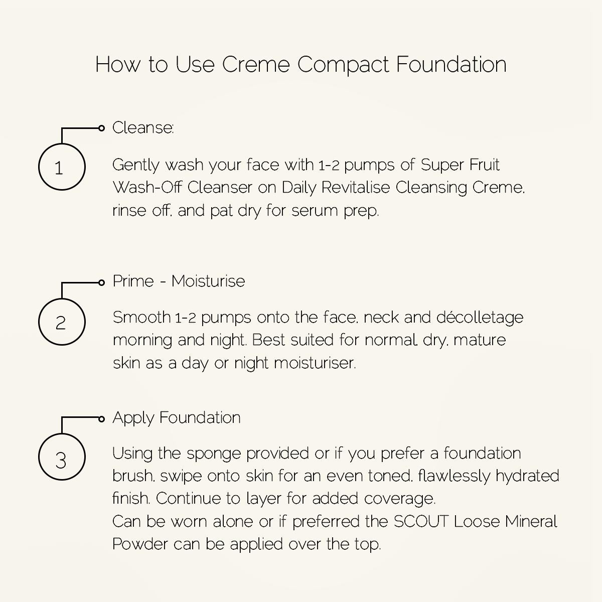 Crème Compact Foundation with Vitamin E, Jojoba & Shea Butter