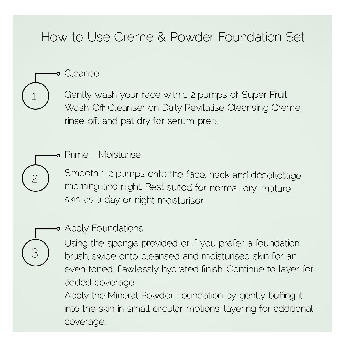 Creme & Powder Foundation Set for Dry & Normal Skin