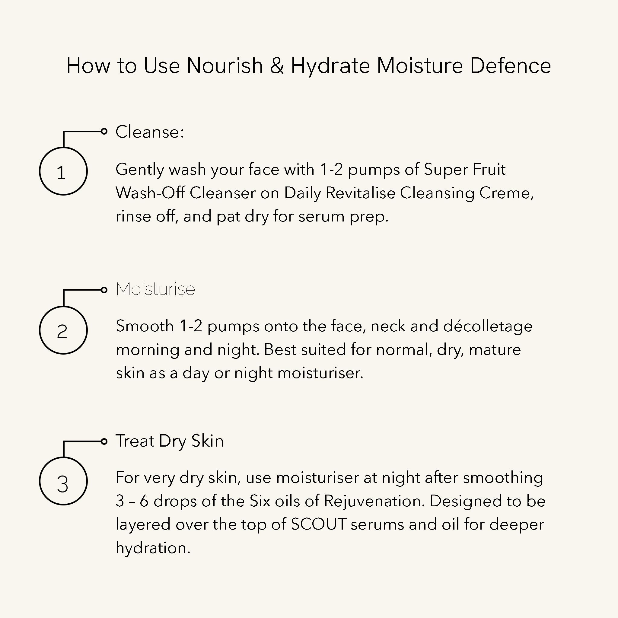 Nourish & Hydrate Moisture Defence Crème with White Tea, Pomegranate & Macadamia