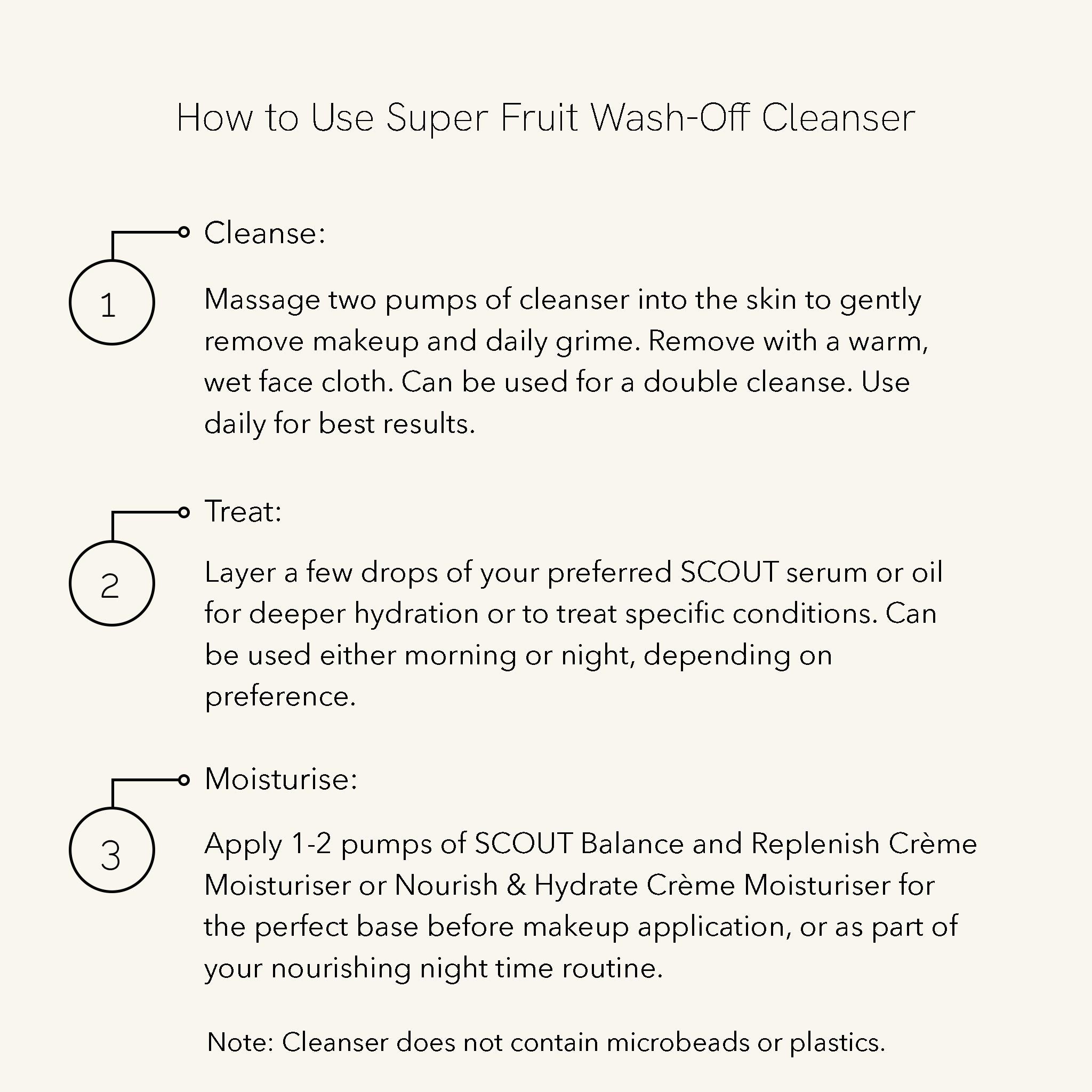 Super Fruit Exfoliating Wash-Off Cleanser with Blueberries, Grape Skin & Acai