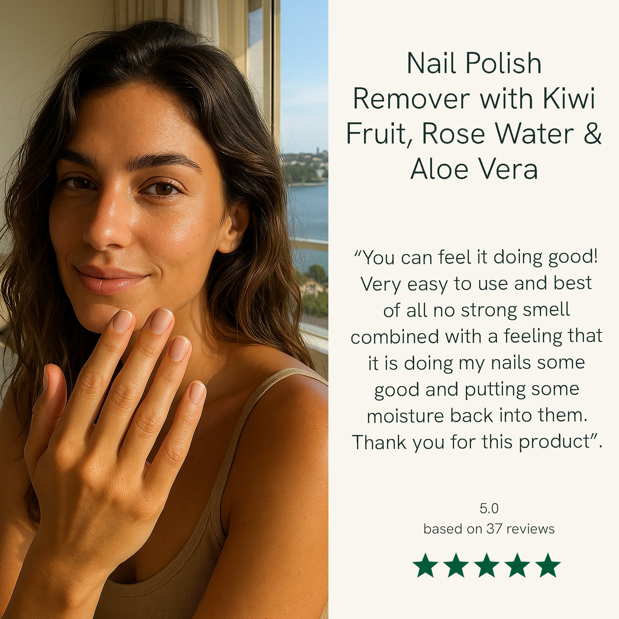 Nail Polish Remover with Kiwi Fruit, Rose Water & Aloe Vera
