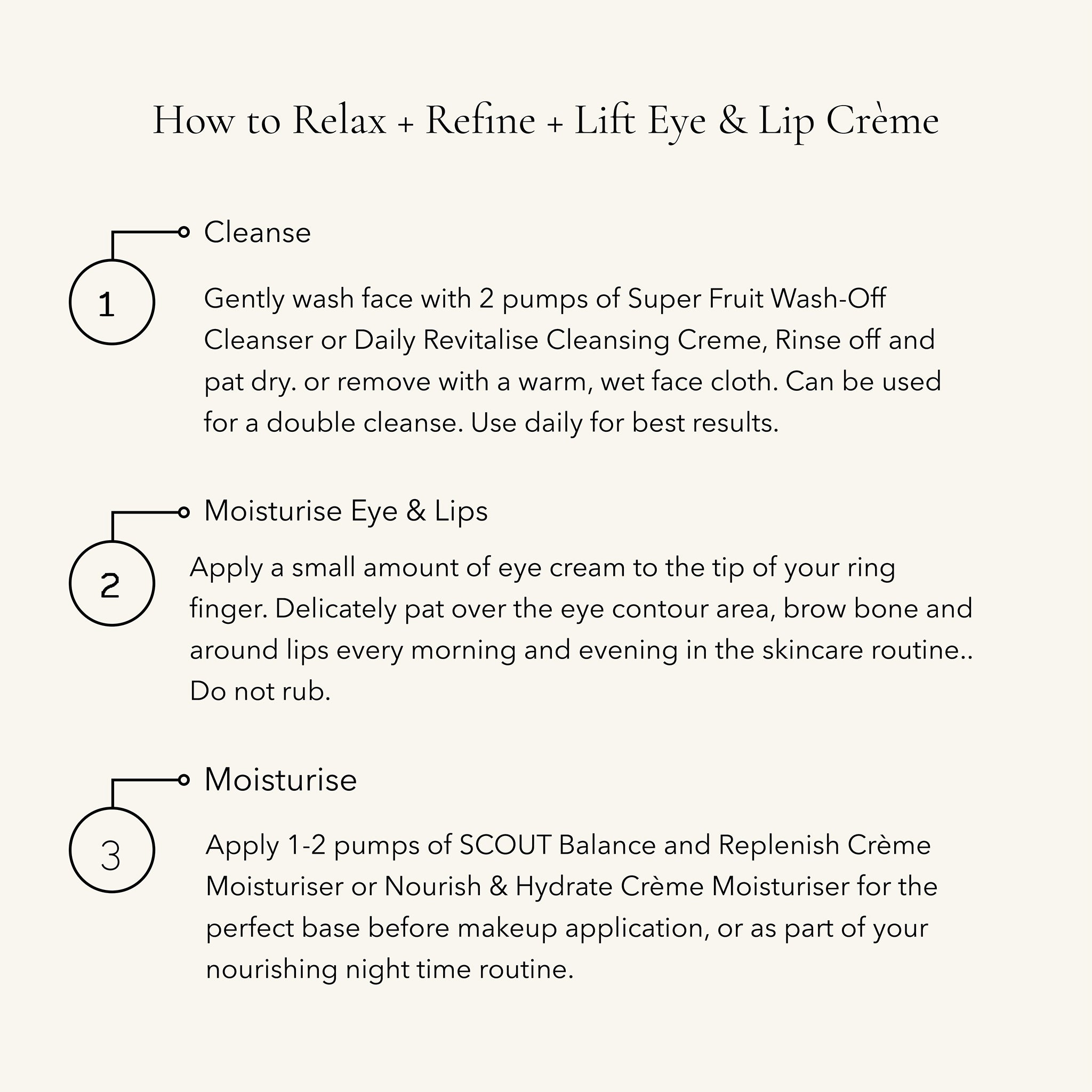Relax + Refine + Lift Eye & Lip Crème with Quandong + Acmella + Bakuchiol