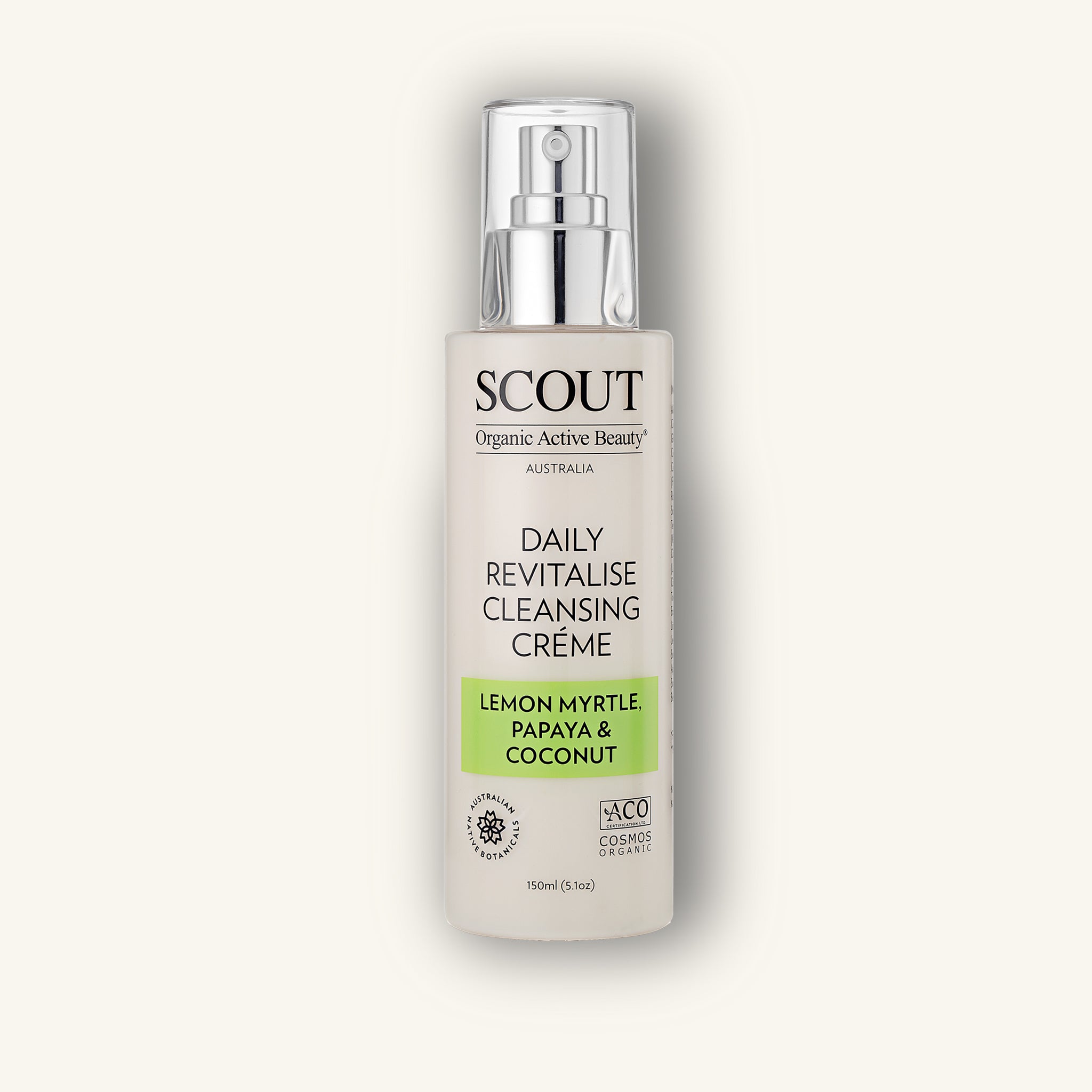 SCOUT Daily Revitalise Cleansing Crème bottle on a white background