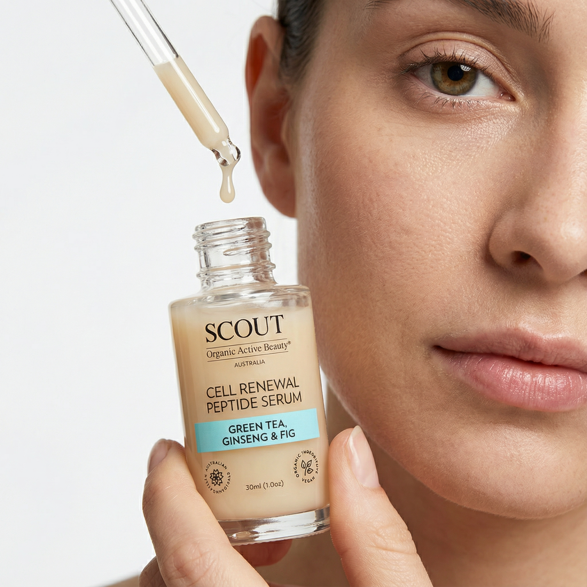 Cell Renewal Peptide Serum with Green Tea, Ginseng & Fig