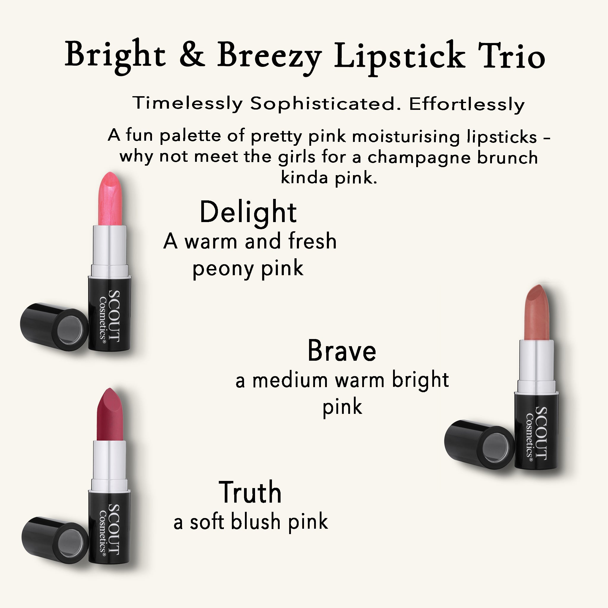 Bright & Breezy Pinks Lipstick Trio