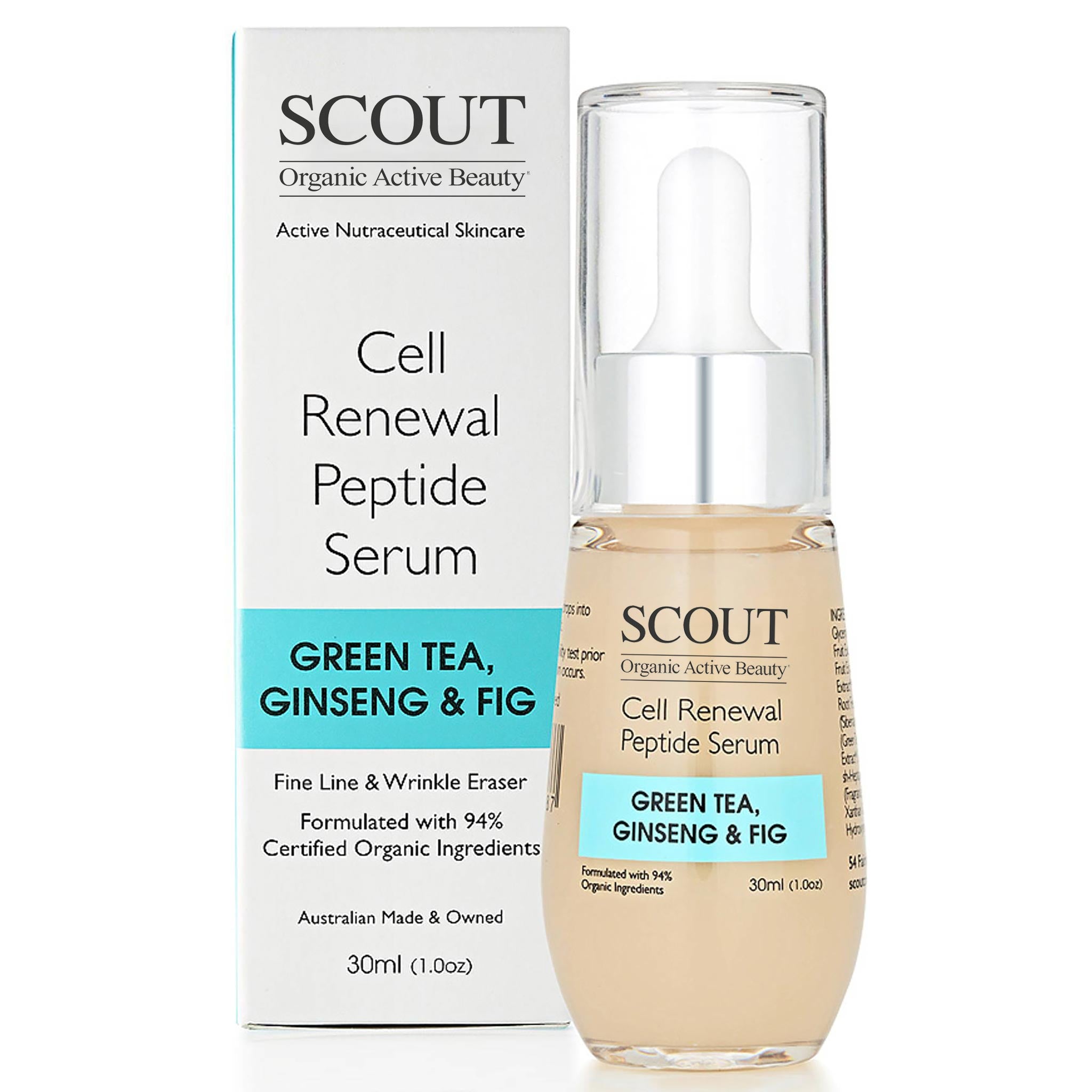 Cell Renewal Peptide Serum with Green Tea, Ginseng and Fig