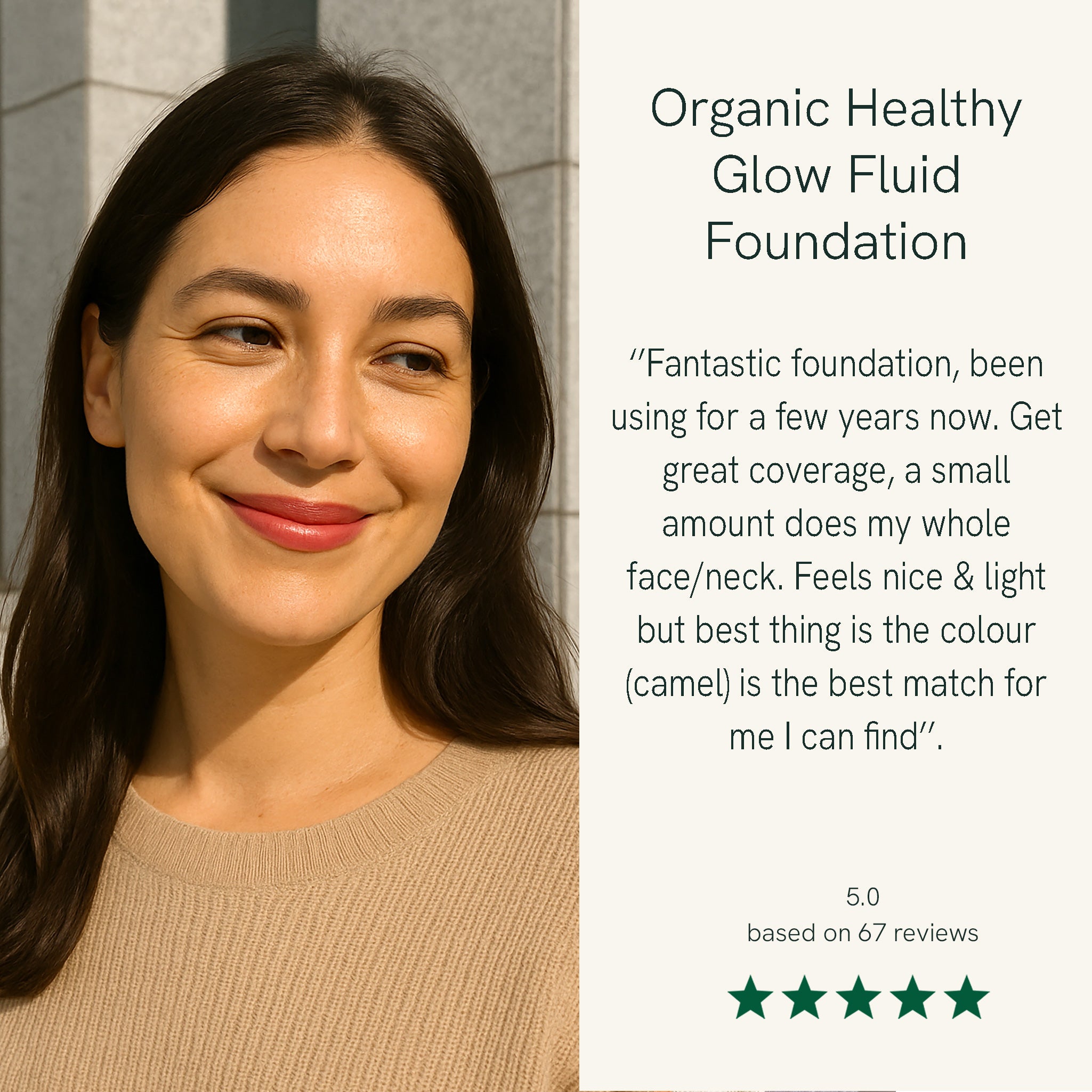 Organic Healthy Glow Fluid Foundation with Rose & Grapefruit
