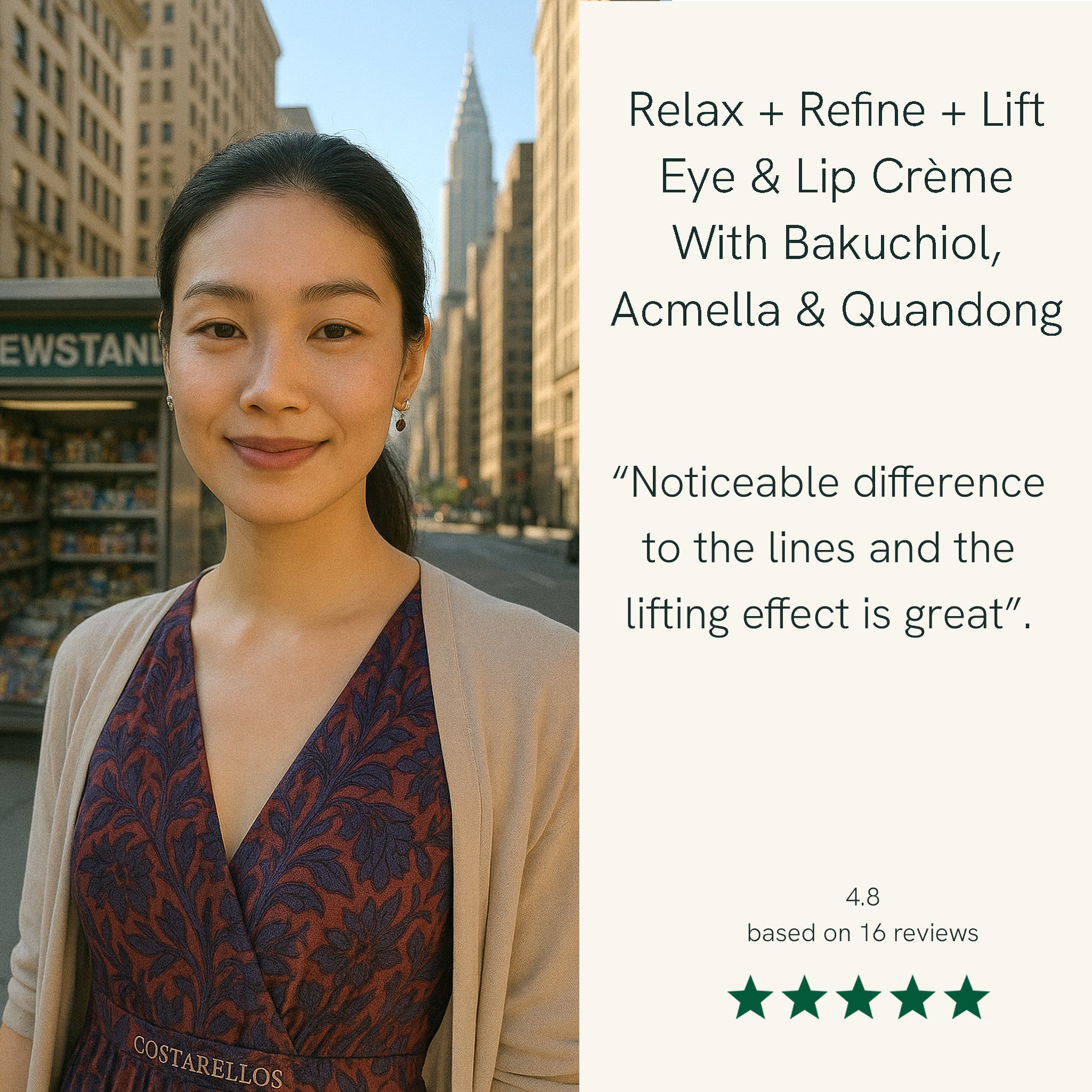 Relax + Refine + Lift Eye & Lip Crème With Bakuchiol, Acmella & Quandong