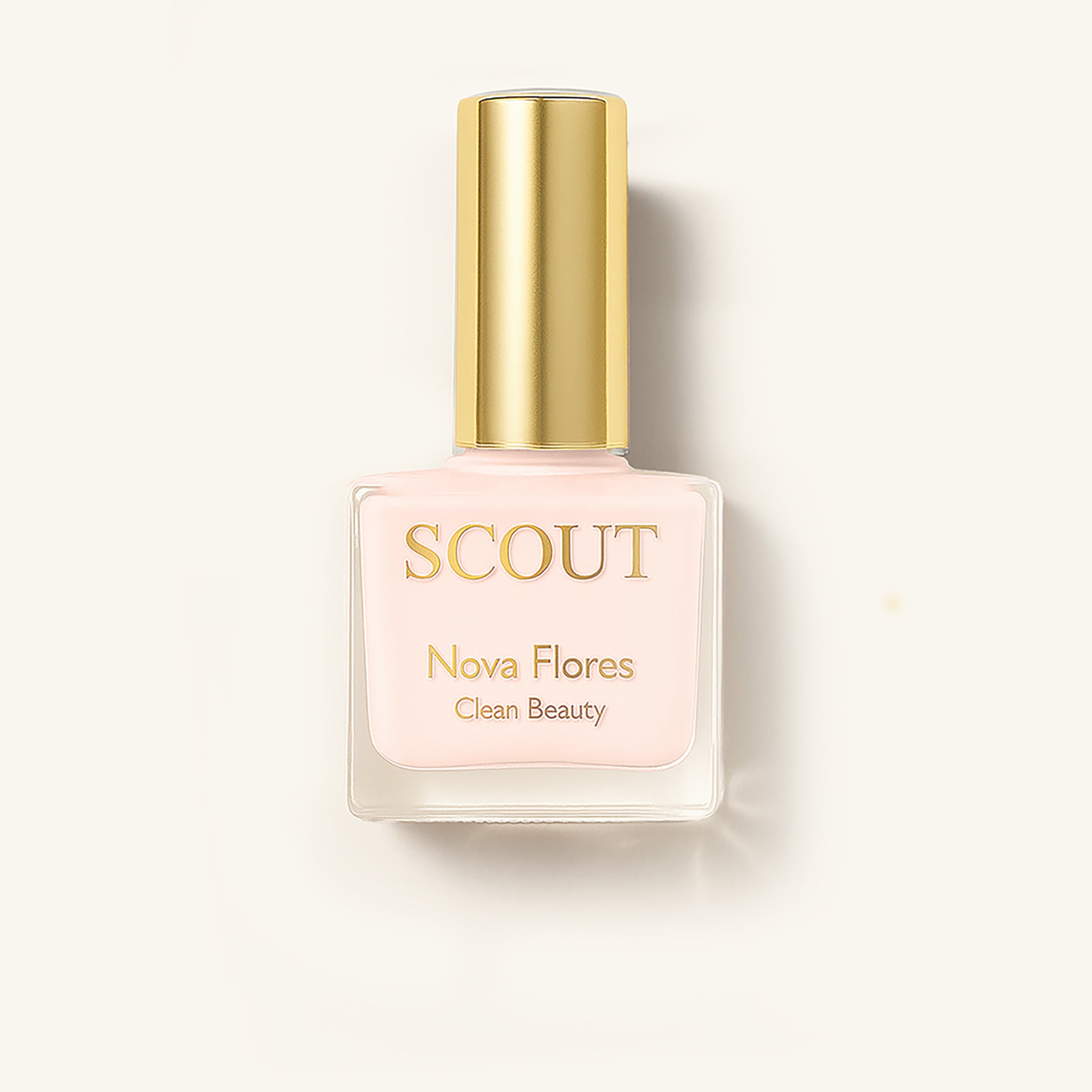 SCOUT nail treatment ridge filler bottle in soft pink, clean beauty formula by Australian beauty brand for natural nail care.
