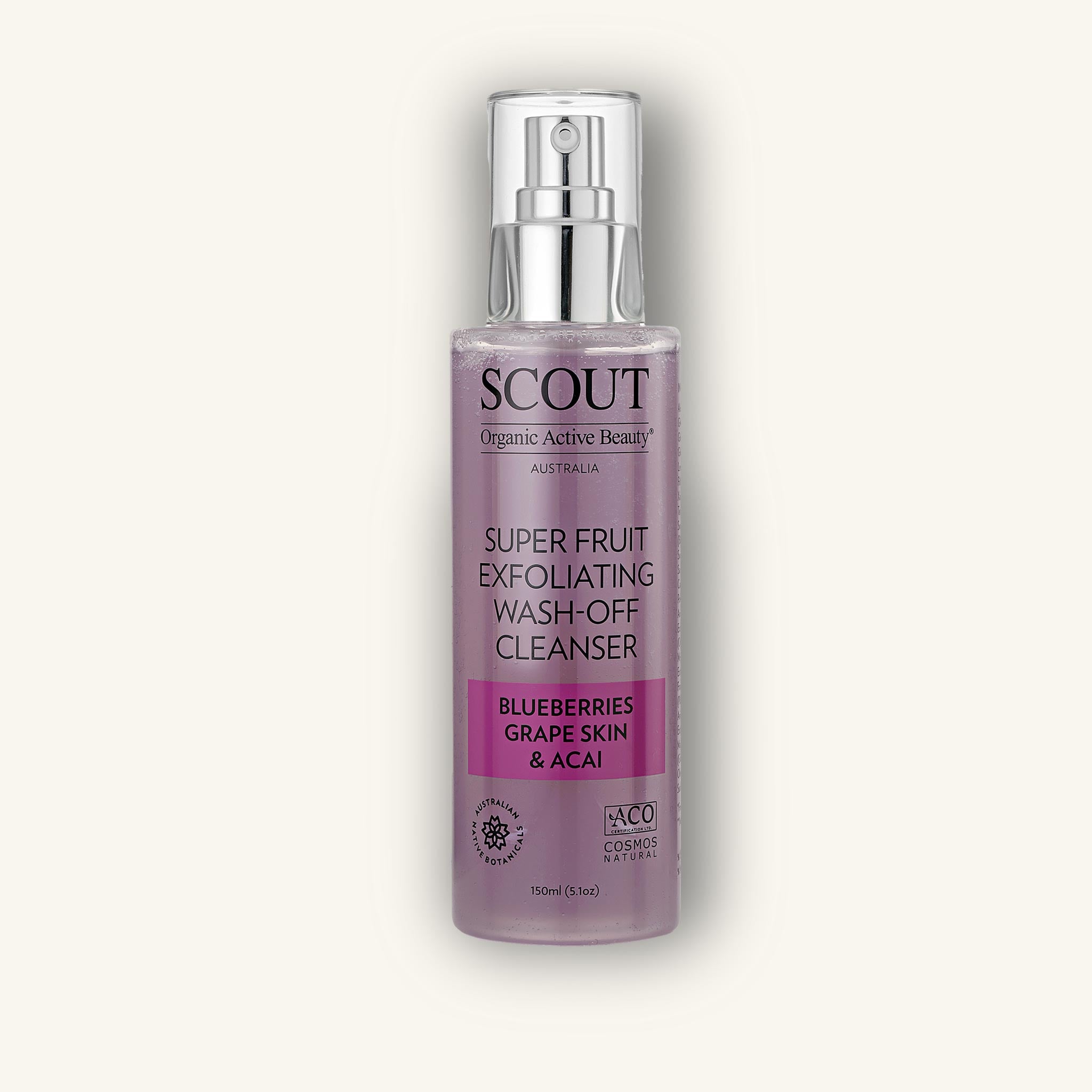 Super Fruit Exfoliating Wash-Off Cleanser with Blueberries, Grape Skin & Acai